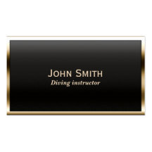 Royal Gold Border Diving Business Card