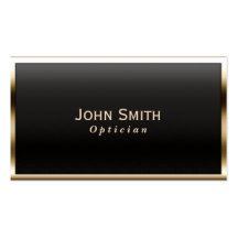 Royal Gold Border Optician Business Card