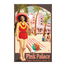 Royal Hawaiian Hotel in Hawaii Gallery Wrap Canvas