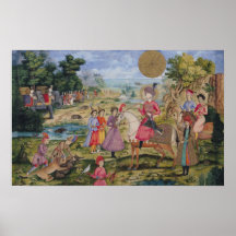 Royal Hunt, from Isfahan, Iran Posters