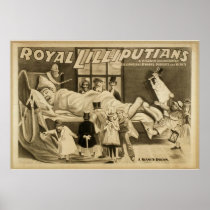 Royal Lilliputians, 'A Giants Dream' Retro Theatre Print