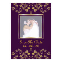 Royal Luxurious Save The Date Photo Invitations