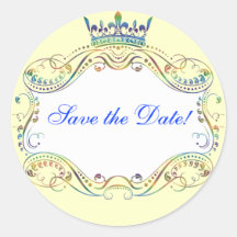 Royal Medallion with Crown Stickers