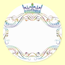 Royal Medallion with Crown Stickers stickers