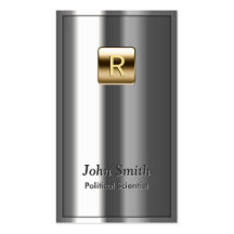 Royal Metallic Political Scientist Business Card