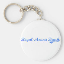 Royal-Moana Beach Hawaii Classic Design Key Chain