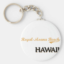Royal-Moana Beach Hawaii Classic Key Chain