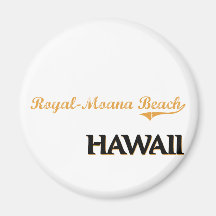 Royal-Moana Beach Hawaii Classic Refrigerator Magnets