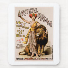 Royal Muscat Vintage Wine Drink Ad Art Mouse Pads