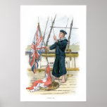 Royal Navy Sailor Signalling Print