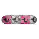 Royal Pink and Grey Skateboard Deck