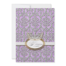Royal Princess Crown Baby Shower Invitation