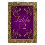 Royal Purple and Gold Table Card