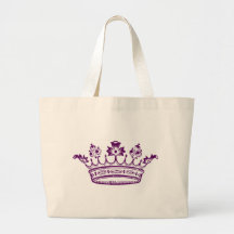 Royal Purple Crown Tote Bags