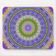 Royal Purple Crowns Kaleidoscope Mouse Pads