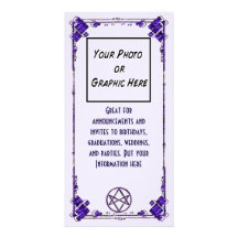 Royal Purple Unicursal Photo Card Template