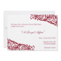 Royal red traditional  junior formals senior prom invitations