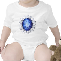 Royal Sapphire Original  Watercolor Rompers