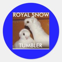 ROYAL SNOW TUMBLER ROUND STICKER