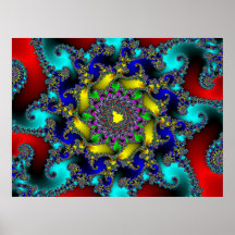 Royal Spiral Fractal Poster