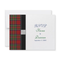 Royal Stuart Tartan Celtic Wedding Response Card