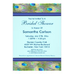 Royal Teal Blue Peacock Bridal Shower Card