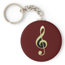 Royal Treble Clef Key Chain
