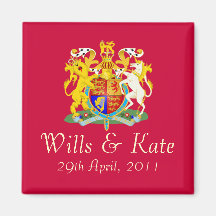 Royal Wedding Commemorative Magnet (Red)