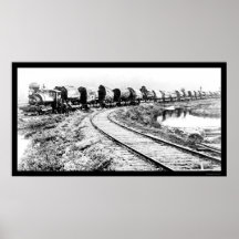 RR Train with Redwood Logs 1919 Poster