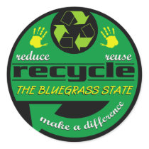 RRR The Bluegrass State Round Stickers