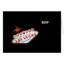 RSVP À NOTRE MARIAGE DANS LA CARTE DE LAS VEGAS