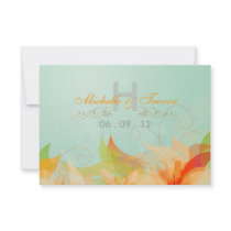 RSVP - Aqua Abstract Wedding Invitations