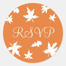 RSVP Autumn Leaves Envelope Sticker Seal