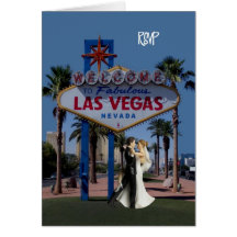 RSVP avec la carte de Las Vegas de jeune mariée et