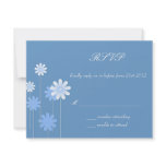 RSVP - Blue Daisy Wedding Response Card invitations