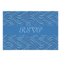 RSVP blue waves Custom Announcement