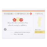 RSVP Boarding Pass TO Portugal invitations