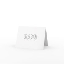 RSVP Card Elegant Old English Style Font