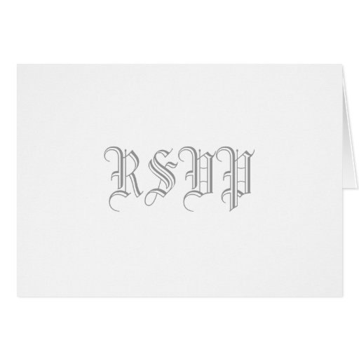 RSVP Card Elegant Old English Style Font