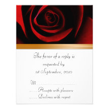 RSVP Card Roses Are Red Invites