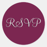RSVP Invitation Seal Sticker_Wine Colour