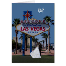 RSVP Las Vegas épousant la carte de jeune mariée e