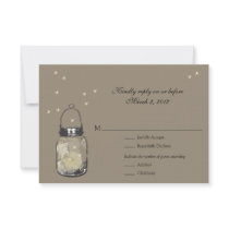 RSVP Mason Jar & Fireflies Wedding
