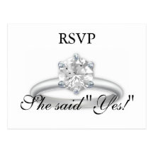 RSVP Platinum Diamond Ring Cards Postcard