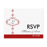 RSVP post card, Monogram
