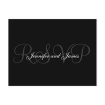 RSVP Postcard Wedding Monogram Names