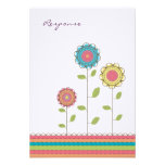RSVP Rainbow Tall Flowers Wedding Response Card Personalized Invitation