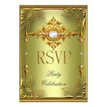 RSVP Reply Response Elite Avocado Green Gold Personalized Invitation