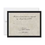 RSVP Response, Black n White Circle Damask