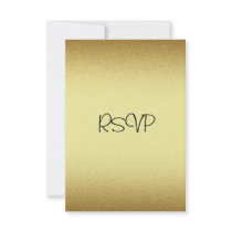 RSVP Response Card All Events Elegant Gold Personalized Invitation